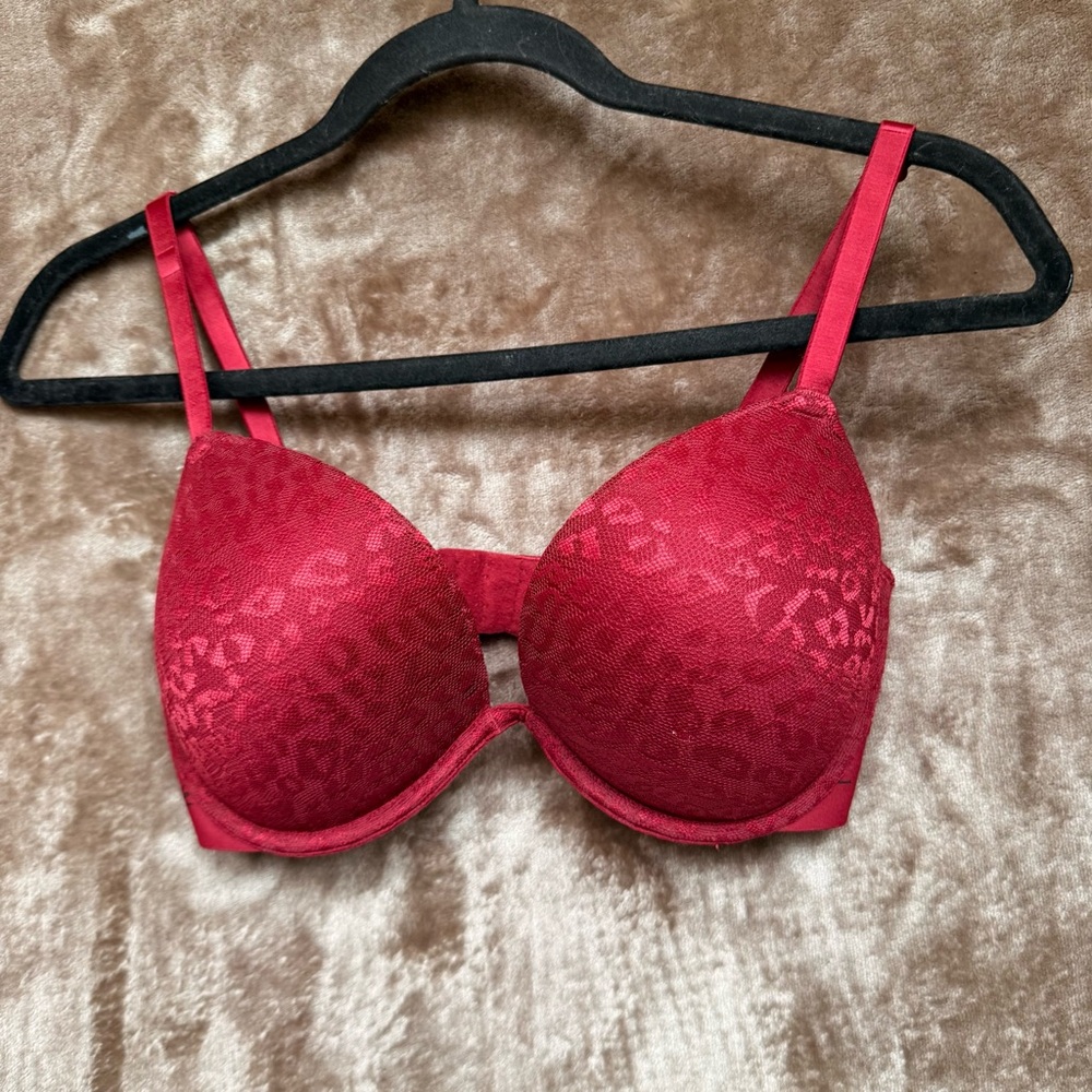 Victoria's Secret Deep Red Lace Bra